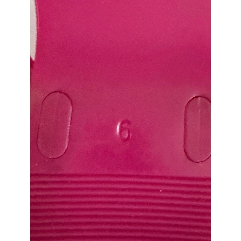 Tory Burch Womens Jelly Sandal Size 6 Hot Pink Thong Flip Flop Bow Charm Casual